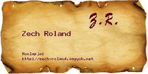 Zech Roland névjegykártya